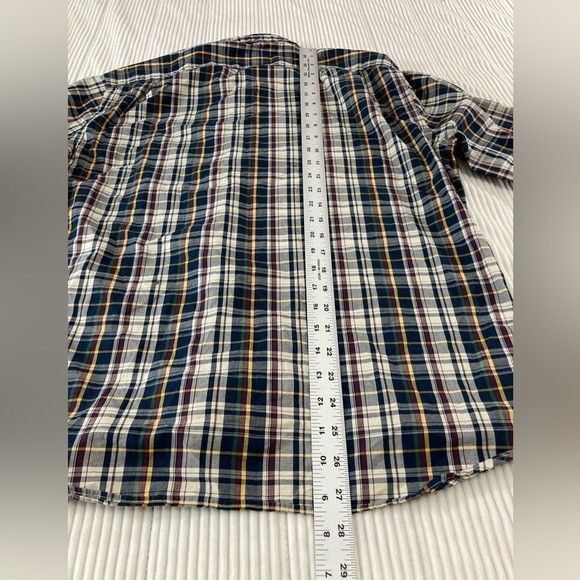 J.Crew Factory Men’s L Plaid Shirt Slim Fit Flex Long Sleeve Button Down - Picture 9 of 9